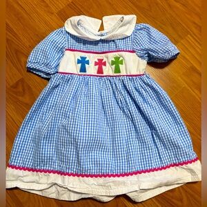 Girls Smocked Cross Dress